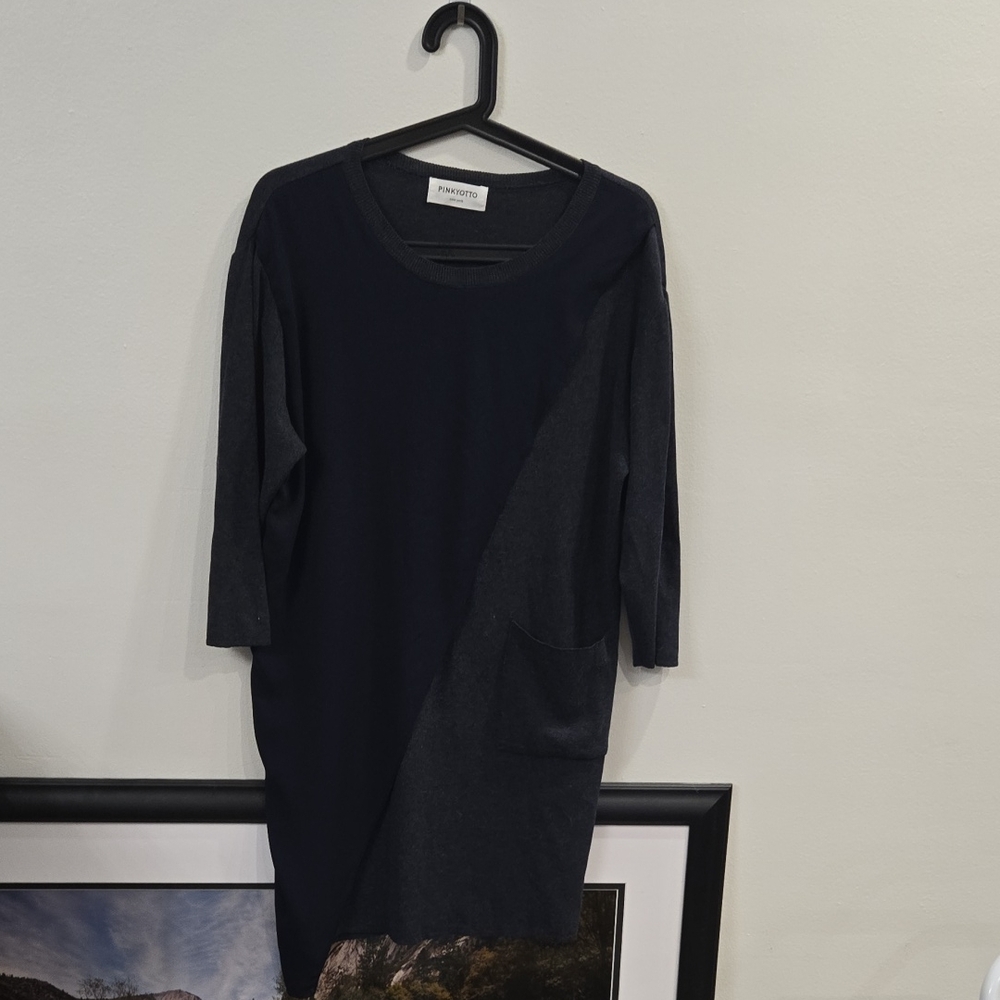 Pinkyotto NEW york Navy Long Sleeve Dress